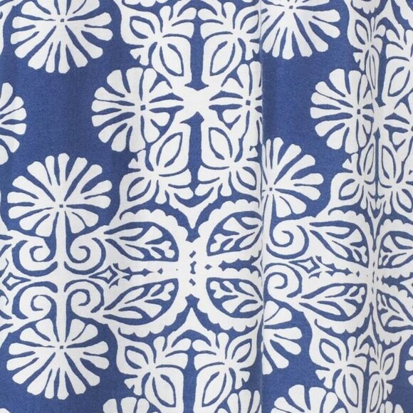 Vineyard Vines Mirrored Leaves Trapeze Halter dress in Moonlight Blue & White - Picture 9 of 11